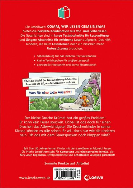 Produktbild: Lesel&ouml;wen - Komm, wir lesen gemeinsam! - Der kleine Drache Kr&uuml;mel