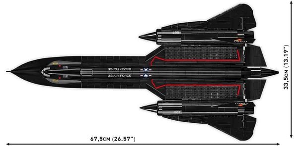Produktbild: COBI Armed Forces 5891 - Lockheed SR-71 Blackbird, US Milit&auml;r Flugzeug, Bausatz 1:48, 1374 Klemmbausteine/1 Figur