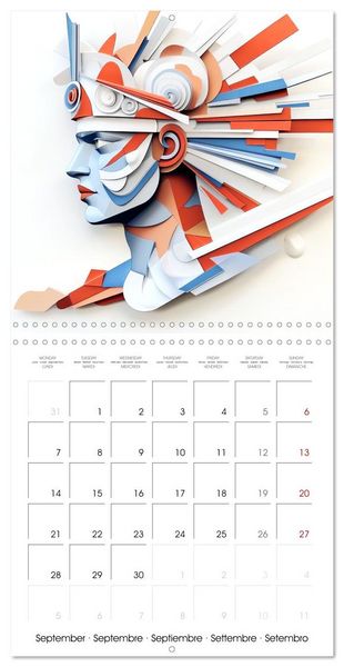 Produktbild: Artistry in Origami (Wall Calendar 2026 12 &times; 12 Inch) CALVENDO 12 Month Wall Calendar