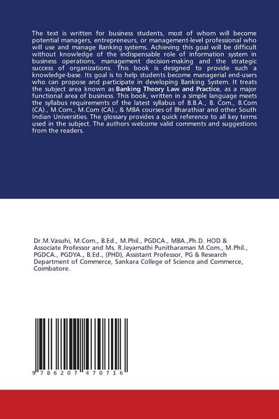Produktbild: BANKING THEORY LAW AND PRACTRICE