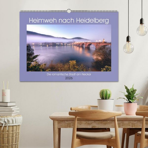 Produktbild: Heimweh nach Heidelberg - Die romantische Stadt am Neckar (Wandkalender 2026 DIN A2 quer), CALVENDO Monatskalender