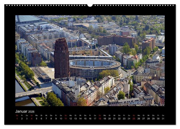 Produktbild: &uuml;ber den D&auml;chern von FRANKFURT (Wandkalender 2026 DIN A2 quer), CALVENDO Monatskalender