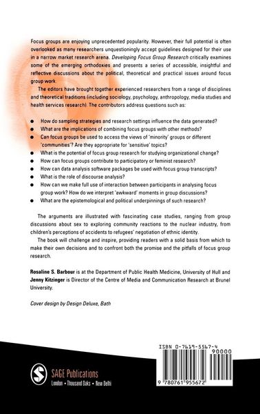 Produktbild: Developing Focus Group Research