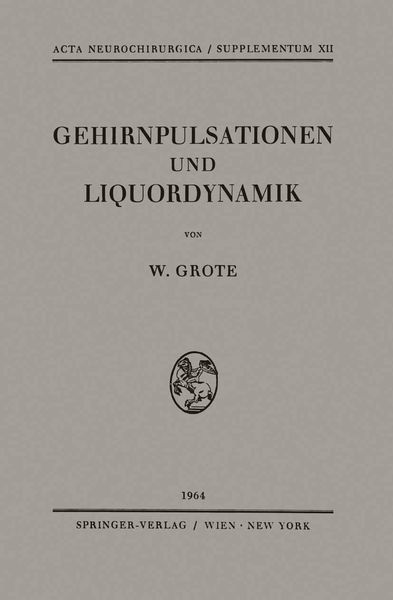 Produktbild: Gehirnpulsationen und Liquordynamik