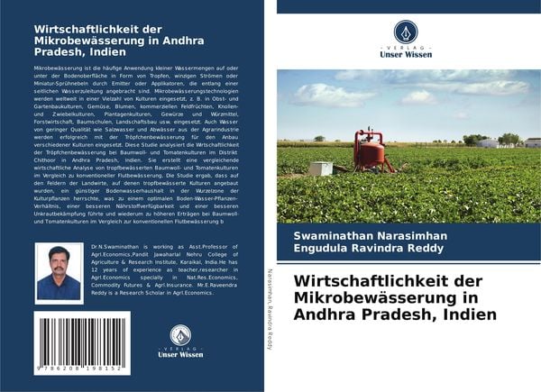 Wirtschaftlichkeit der Mikrobewässerung in Andhra Pradesh, Indien, Taschenbuch von Swaminathan Narasimhan , Engudula Ravindra Reddy, Verlag Unser