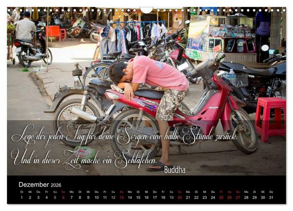 Produktbild: Buddhistische Weisheiten (Wandkalender 2026 DIN A3 quer), CALVENDO Monatskalender
