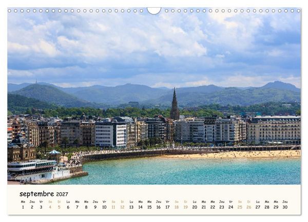 Produktbild: Entre monts et vagues - Une ann&eacute;e au Pays Basque (Calendrier mural 2027 DIN A3 vertical), CALVENDO calendrier mensuel