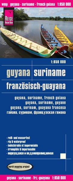 Produktbild: Reise Know-How Landkarte Guyana, Suriname, Franz&ouml;sisch-Guayana (1:850.000)