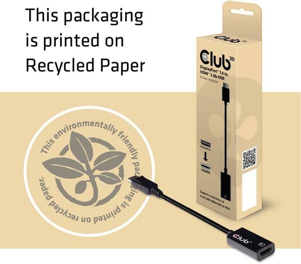 Produktbild: Club 3D - Video- / Audio-Adapter - DisplayPort (M)