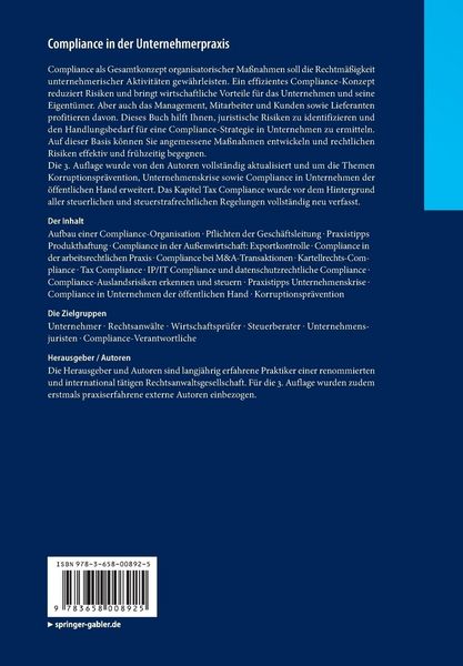 Produktbild: Compliance in der Unternehmerpraxis