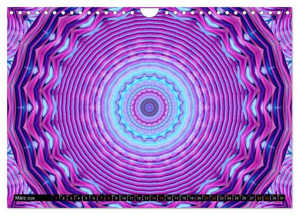 Produktbild: Energie - Mandalas, Spiritualit&auml;t durch die Farbe Lila (Wandkalender 2026 DIN A4 quer), CALVENDO Monatskalender