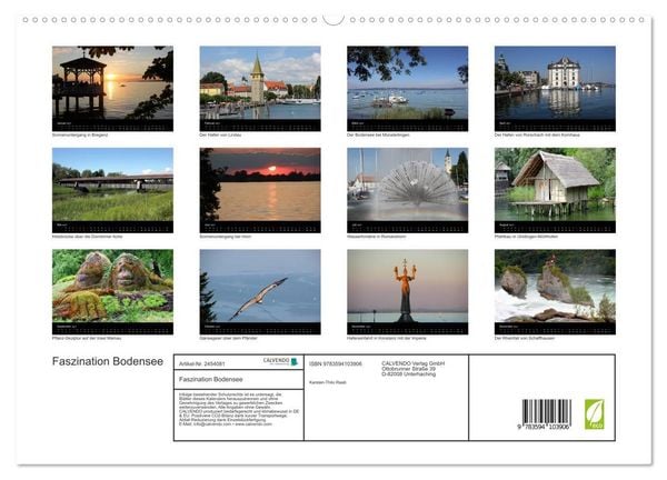 Produktbild: Faszination Bodensee (hochwertiger Premium Wandkalender 2027 DIN A2 quer), Kunstdruck in Hochglanz