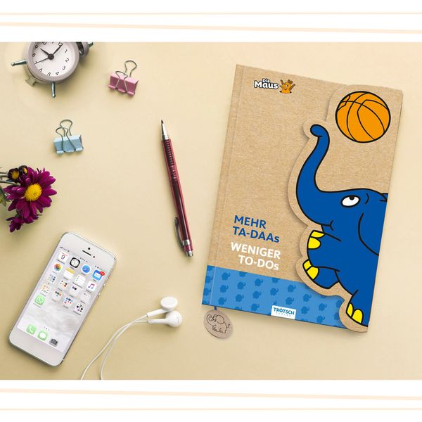 Trötsch Die Maus Notizbuch mit Klappe Elefant