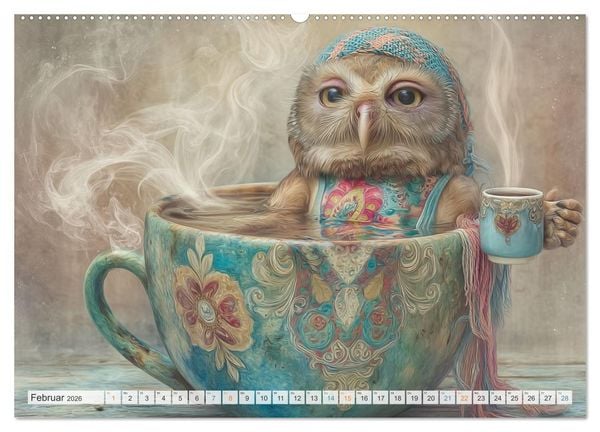Produktbild: Wasserschlacht mit Flauschalarm (hochwertiger Premium Wandkalender 2026 DIN A2 quer), Kunstdruck in Hochglanz