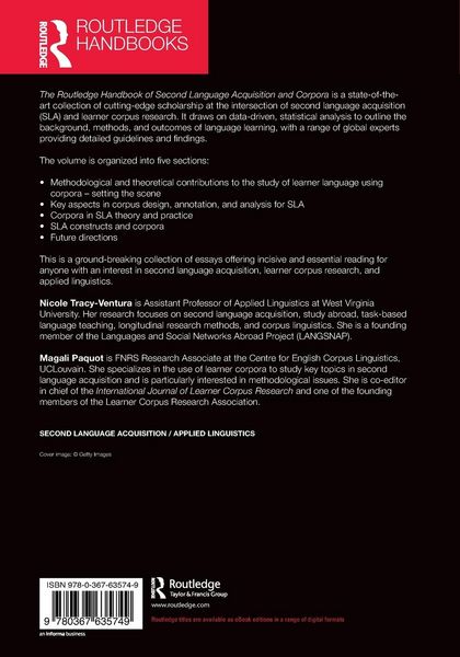 Produktbild: The Routledge Handbook of Second Language Acquisition and Corpora