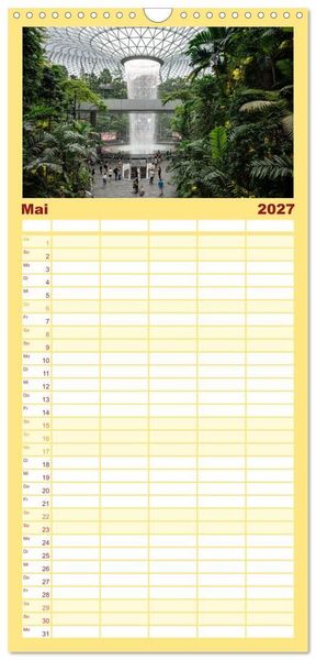 Produktbild: Familienplaner 2027 - Singapur: Zwischen Wolkenkratzern und Superb&auml;umen mit 5 Spalten (Wandkalender, 21 x 45 cm) CALVENDO