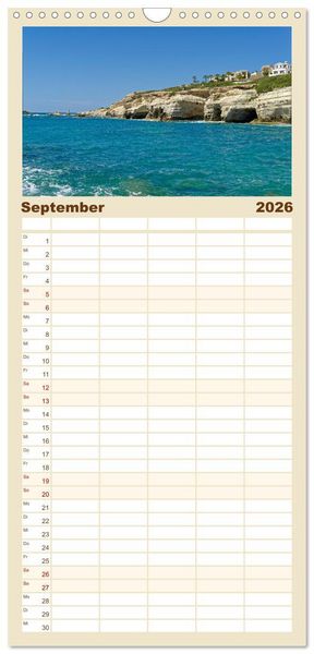 Produktbild: Familienplaner 2026 - Zauberhaftes Zypern mit 5 Spalten (Wandkalender, 21 x 45 cm) CALVENDO