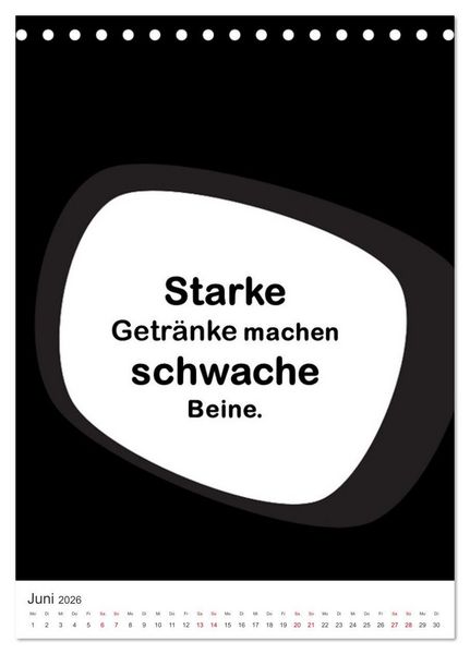 Produktbild: SPRUCH-Beutel voller Spr&uuml;che rund ums TRINKEN (Tischkalender 2026 DIN A5 hoch), CALVENDO Monatskalender