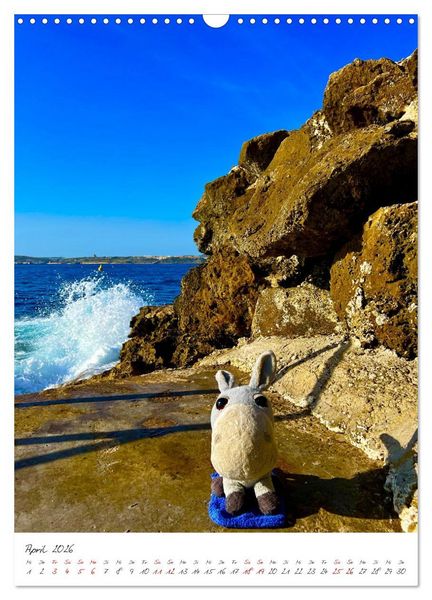 Produktbild: Schorschi auf Reisen ein kleiner Esel unterwegs auf der Insel Malta (Wandkalender 2026 DIN A3 hoch), CALVENDO Monatskalender