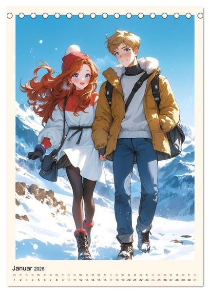 Produktbild: Manga - ein cooles Jahr (Tischkalender 2026 DIN A5 hoch), CALVENDO Monatskalender