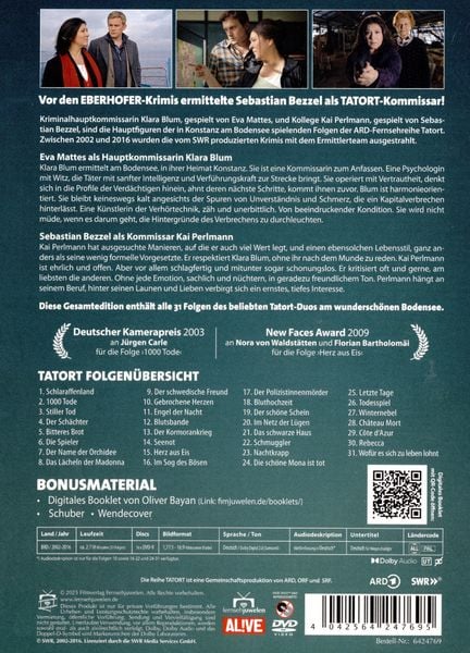 Produktbild: Tatort - Team Konstanz & Bodensee - Blum und Perlmann (Alle 31 F&auml;lle) [16 DVDs]