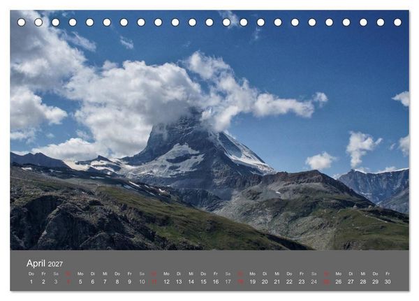 Produktbild: Wallis. Perle der Schweiz (Tischkalender 2027 DIN A5 quer), CALVENDO Monatskalender