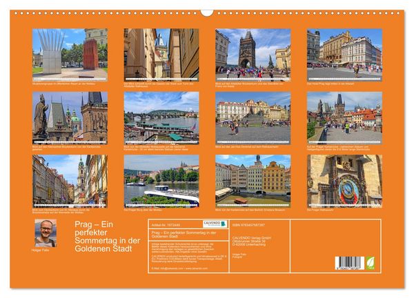 Produktbild: Prag &ndash; Ein perfekter Sommertag in der Goldenen Stadt (Wandkalender 2026 DIN A2 quer), CALVENDO Monatskalender