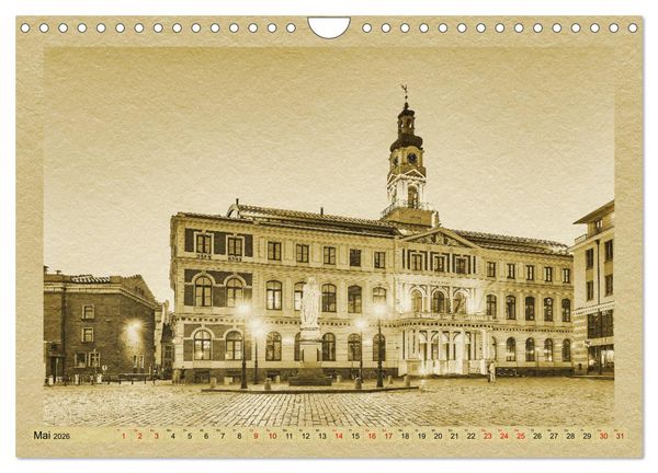 Produktbild: Riga &ndash; Ein Kalender im Zeitungsstil (Wandkalender 2026 DIN A4 quer), CALVENDO Monatskalender