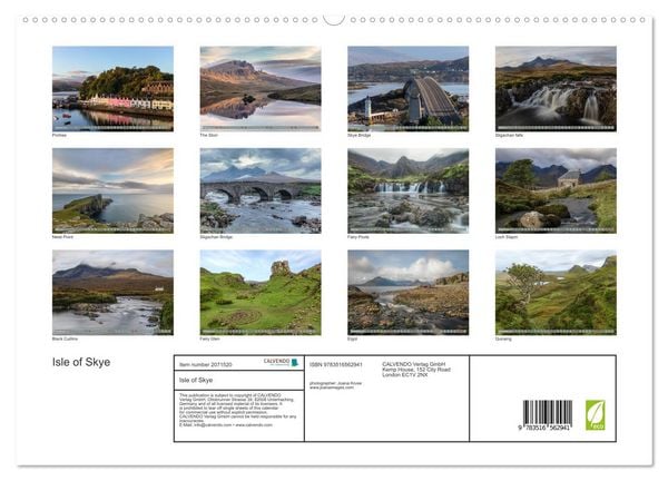 Produktbild: Isle of Skye (High Quality Premium Wall Calendar 2026 DIN A2 landscape),CALVENDO 12 Month Wall Calendar