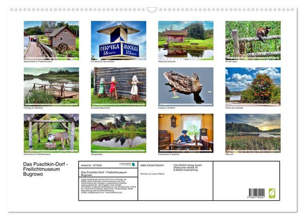 Produktbild: Das Puschkin-Dorf - Freilichtmuseum Bugrowo (Wandkalender 2026 DIN A2 quer), CALVENDO Monatskalender