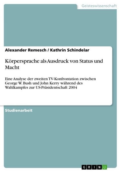 Produktbild: K&ouml;rpersprache als Ausdruck von Status und Macht