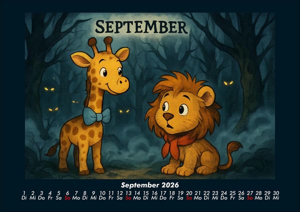 Produktbild: Nala & Buschi in m&auml;rchenhaften Welten 2026 Fotokalender DIN A4