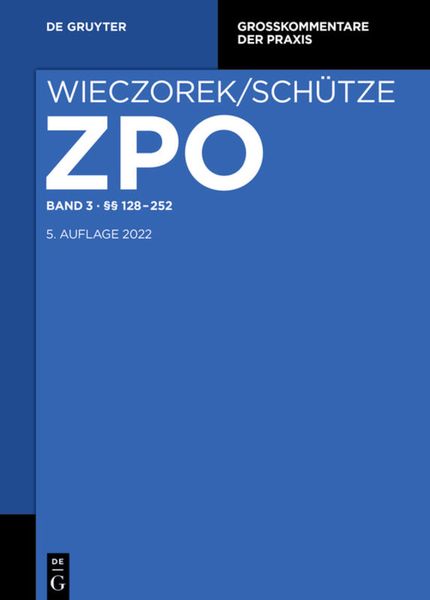 Produktbild: Zivilprozessordnung und Nebengesetze / &sect;&sect; 128-252