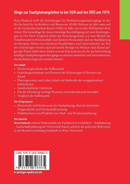 Produktbild: Wege zur Stadtplanungslehre in der DDR und der BRD um 1970