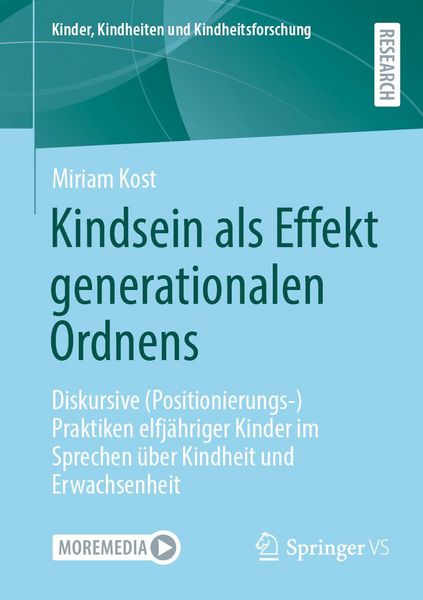 Produktbild: Kindsein als Effekt generationalen Ordnens