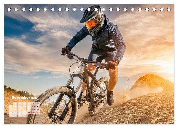 Produktbild: Abfahrtsrausch Downhill Aktion (Tischkalender 2026 DIN A5 quer), CALVENDO Monatskalender