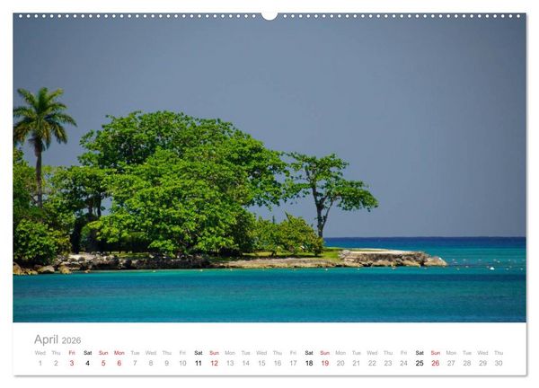 Produktbild: JAMAICA Reggae and the natural paradise (High Quality Premium Wall Calendar 2026 DIN A2 landscape),CALVENDO 12 Month Wall Calendar