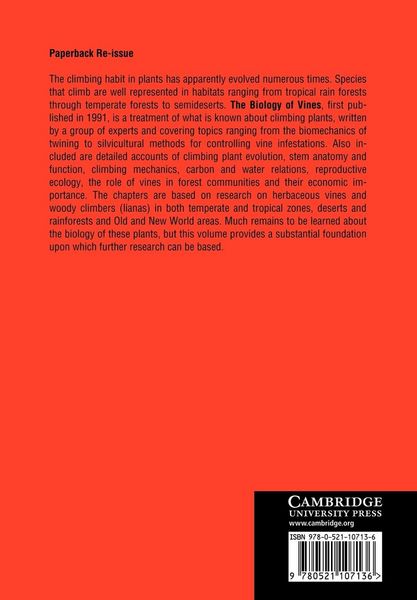 Produktbild: The Biology of Vines