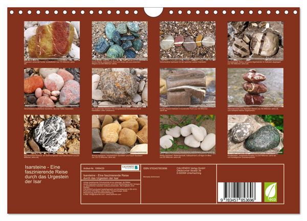 Produktbild: Isarsteine - Eine faszinierende Reise durch das Urgestein der Isar (Wandkalender 2026 DIN A4 quer), CALVENDO Monatskalender