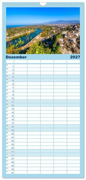 Produktbild: Familienplaner 2027 - Shkodra &ndash; Perle im Norden Albaniens mit 5 Spalten (Wandkalender, 21 x 45 cm) CALVENDO
