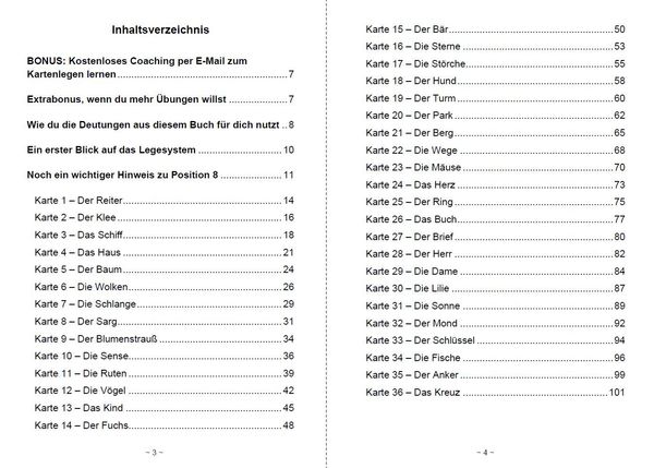 Lenormandkarten mit der vertiefenden Positionsdeutung für klare Antworten
