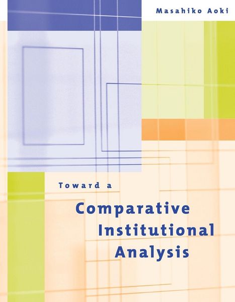 Produktbild: Toward a Comparative Institutional Analysis