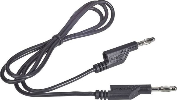 Produktbild: VOLTCRAFT Messleitung Lamellenstecker 4mm Lamellenstecker 4mm 1.00m Schwarz 1St.