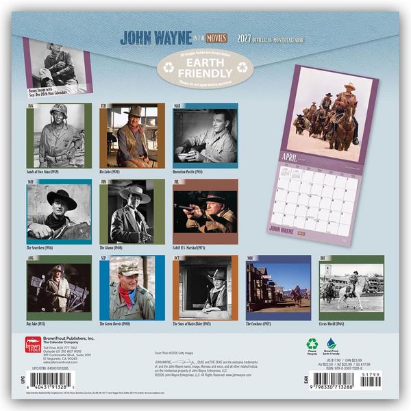 Produktbild: John Wayne in the Movies &ndash; John Wayne Filmbilder 2027 &ndash; 16-Monatskalender
