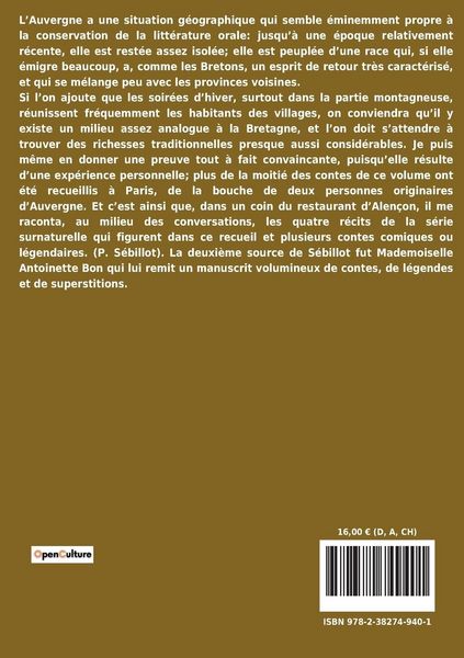 Produktbild: Contes et r&eacute;cits d'Auvergne