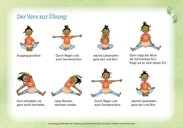 Produktbild: Kinderyoga-Bildkarten f&uuml;r Fr&uuml;hling und Sommer