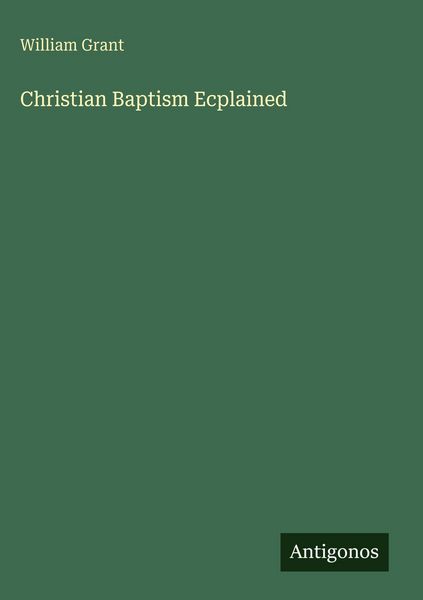 Produktbild: Christian Baptism Ecplained