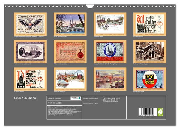 Produktbild: Gru&szlig; aus L&uuml;beck (Wandkalender 2026 DIN A3 quer), CALVENDO Monatskalender