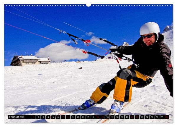 Produktbild: Snowkiting (Wandkalender 2026 DIN A2 quer), CALVENDO Monatskalender