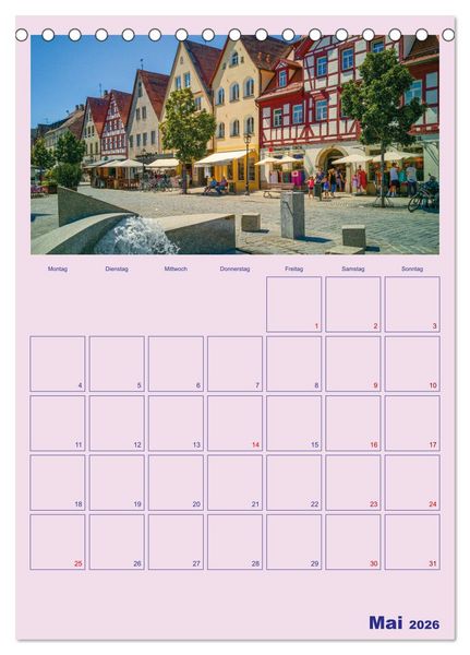 Produktbild: Wundersch&ouml;ne St&auml;dtchen (Tischkalender 2026 DIN A5 hoch), CALVENDO Monatskalender